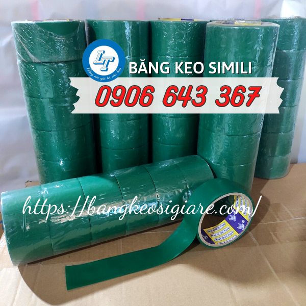 xưởng băng keo simili giá rẻ cho doanh nghiệp băng keo simili màu xanh lá
