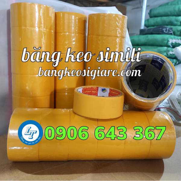 Băng keo nào dùng đóng gáy sách? Giá cả thế nào? băng keo simili màu vàng