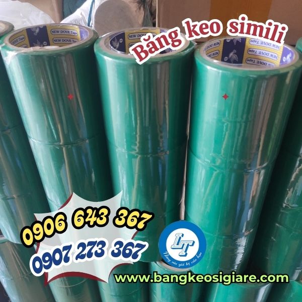 Địa chỉ bán sỉ rẻ băng keo simili đủ màu băng keo simili xanh 7f