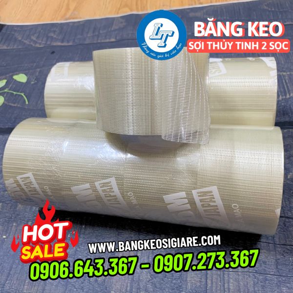 Băng keo sợi thủy tinh 2 sợi Băng keo sợi thủy tinh 2 sợi