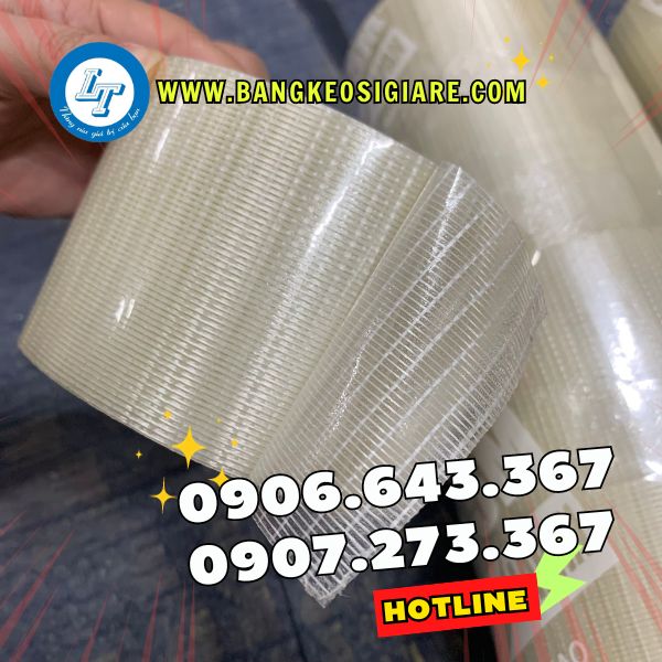 SỈ BĂNG KEO SỢI THỦY TINH 2 SỌC băng keo sợi thủy tinh 2 sọc giá rẻ