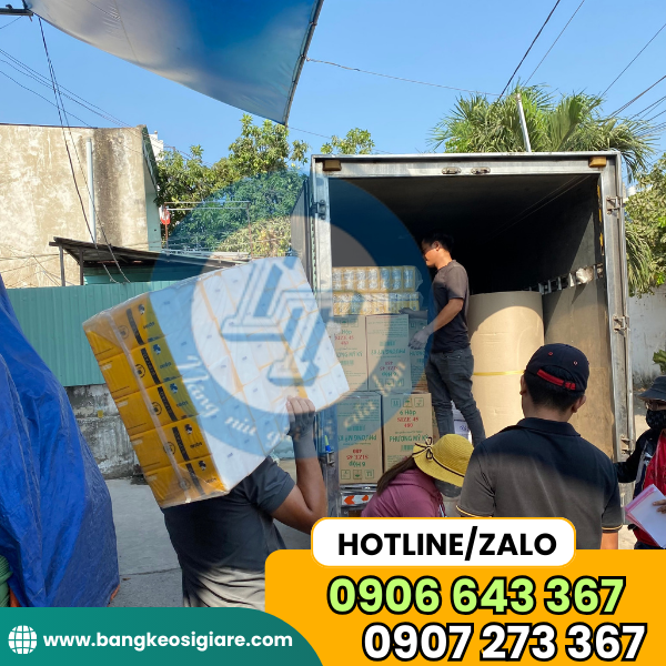 giao hàng tại công ty MUA SỈ LẺ BĂNG KEO GÂN SỢI THUỶ TINH CHỊU NHIỆT THEO CUỘN