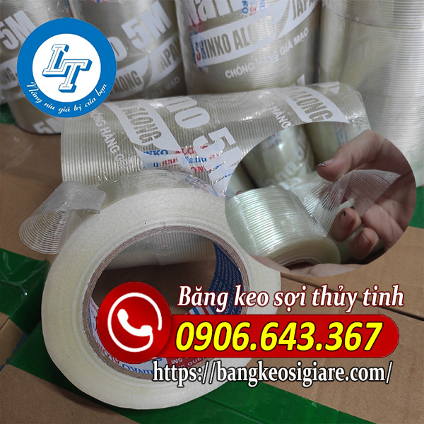 Kho băng keo sợi thủy tinh giá sỉ miền nam Băng keo sợi thủy tinh siêu dính