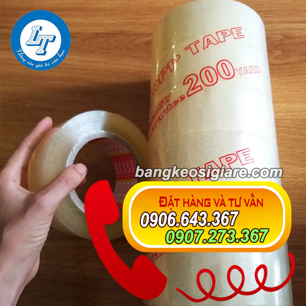 SỈ BĂNG KEO TRONG 5FX100Y, 200Y ĐÓNG THÙNG băng keo trong 200y