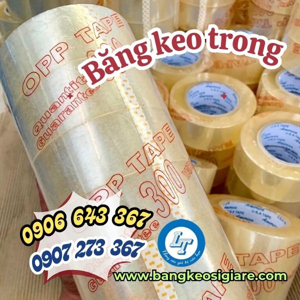 NGUỒN SỈ RẺ BĂNG KEO TRONG DÁN THÙNG CHO NGÀNH ĐÓNG GÓI băng keo trong 300y
