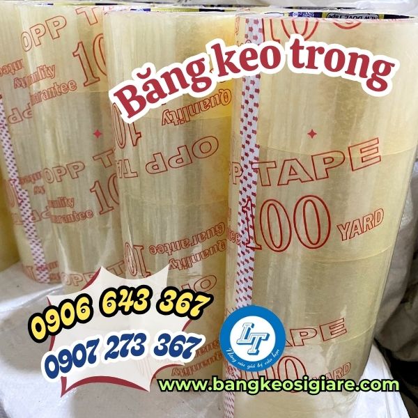 NGUỒN SỈ RẺ BĂNG KEO TRONG DÁN THÙNG CHO NGÀNH ĐÓNG GÓI băng keo trong 100y