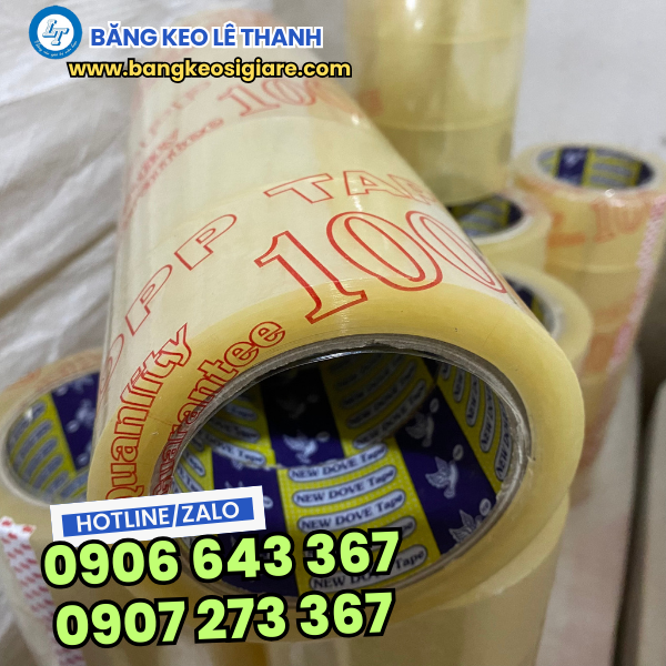 Băng keo trong 100 yard lõi giấy Băng keo trong 100 yard lõi giấy