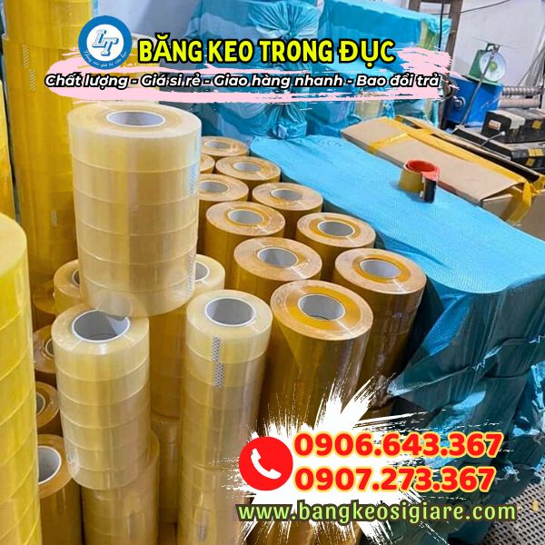 băng keo trong đục dán thùng giá xuất xưởng băng keo trong đục dán thùng giá sỉ