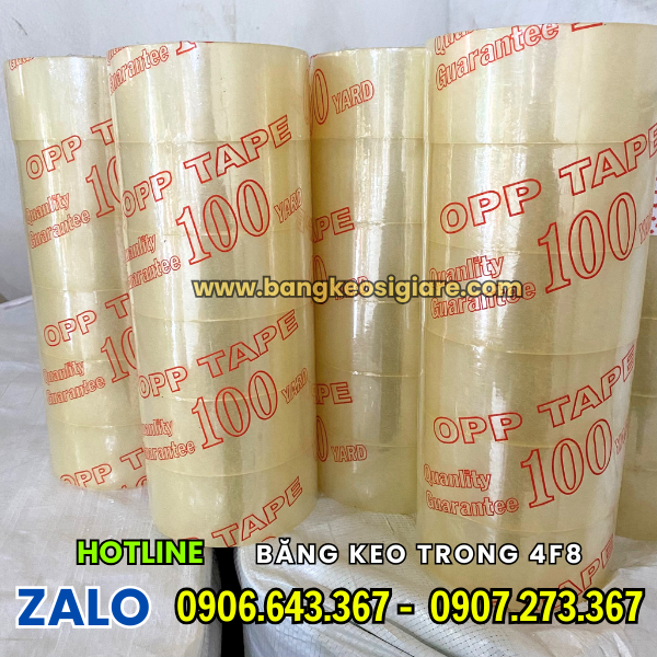 BĂNG KEO TRONG 4F8 100YARD GIÁ SỈ TẠI KHO BĂNG KEO TRONG 4F8 100YARD GIÁ SỈ TẠI KHO