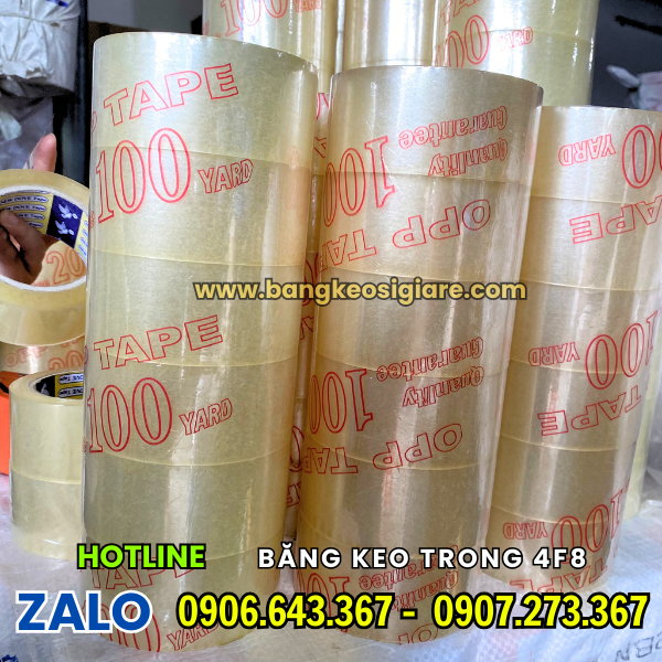BĂNG KEO TRONG 4F8 100YARD GIÁ SỈ TẠI KHO BĂNG KEO TRONG 4F8 100YARD GIÁ SỈ TẠI KHO