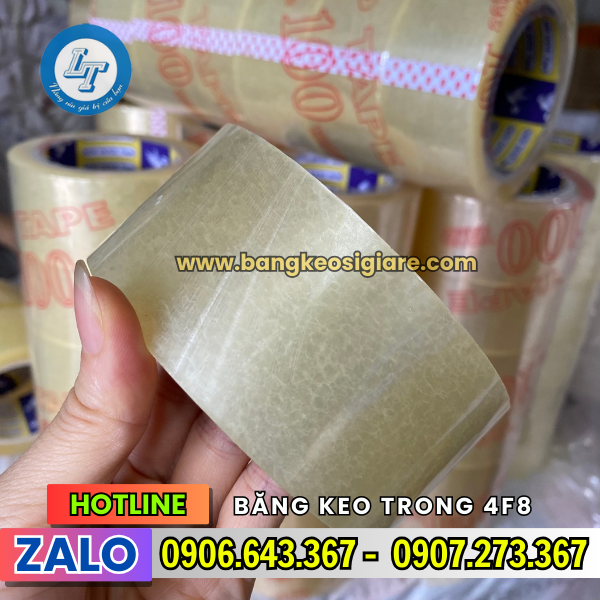 BĂNG KEO TRONG 4F8 100YARD GIÁ SỈ TẠI KHO băng keo trong 4f8