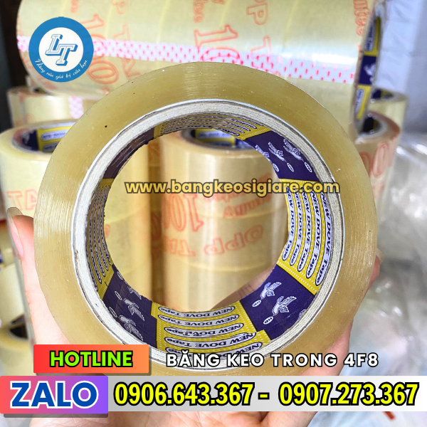 BĂNG KEO TRONG 4F8 100YARD GIÁ SỈ TẠI KHO BĂNG KEO TRONG 4F8 100YARD GIÁ SỈ TẠI KHO