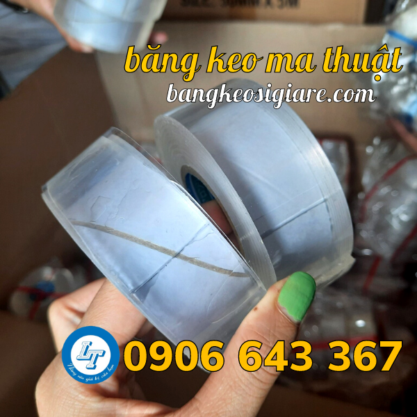 băng keo ma thuật 2 mặt siêu dính đa năng băng keo trong suốt