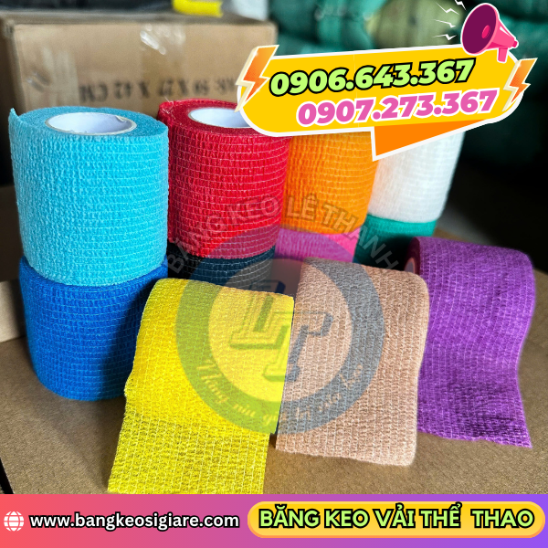 Băng keo vải thể thao lớp vải bông mèm mại Băng keo vải thể thao lớp vải bông mèm mại