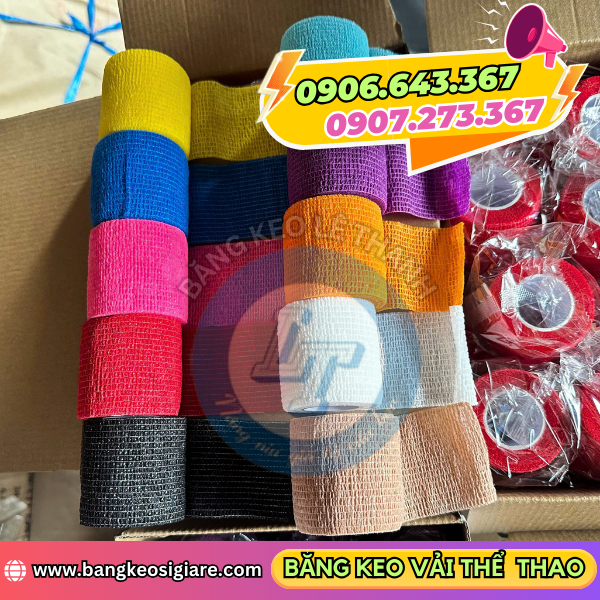 Băng keo vải thể thao nhiều màu sắc Băng keo vải thể thao nhiều màu sắc