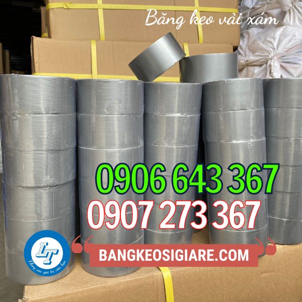 MUA SỈ RẺ BĂNG KEO VẢI XÁM CÓ SẴN TẠI KHO băng keo vải xám 5cm