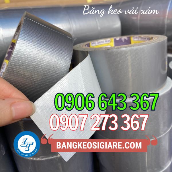 MUA SỈ RẺ BĂNG KEO VẢI XÁM CÓ SẴN TẠI KHO băng keo vải xám dán chắc chắn