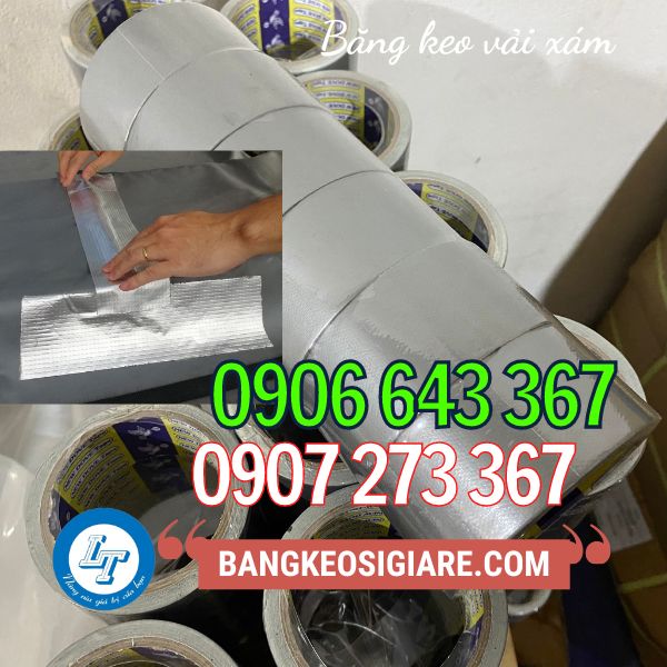 MUA SỈ RẺ BĂNG KEO VẢI XÁM CÓ SẴN TẠI KHO băng keo vải xám vá bao bạt