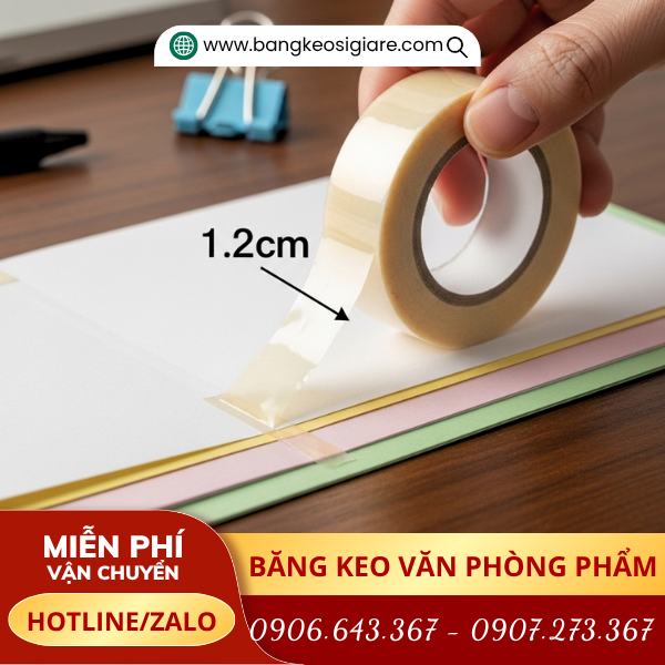 Băng dính văn phòng dán giấy tờ Băng dính văn phòng dán giấy tờ