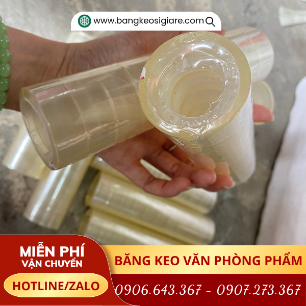 Băng dính văn phòng có lõi nhựa, cuộn nhỏ gọn Băng dính văn phòng có lõi nhựa, cuộn nhỏ gọn