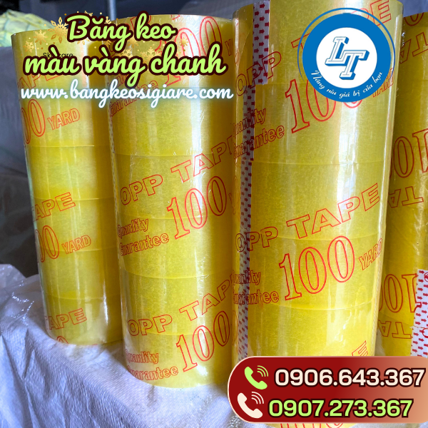 Băng keo vàng chanh 100 yard Băng keo vàng chanh 100 yard