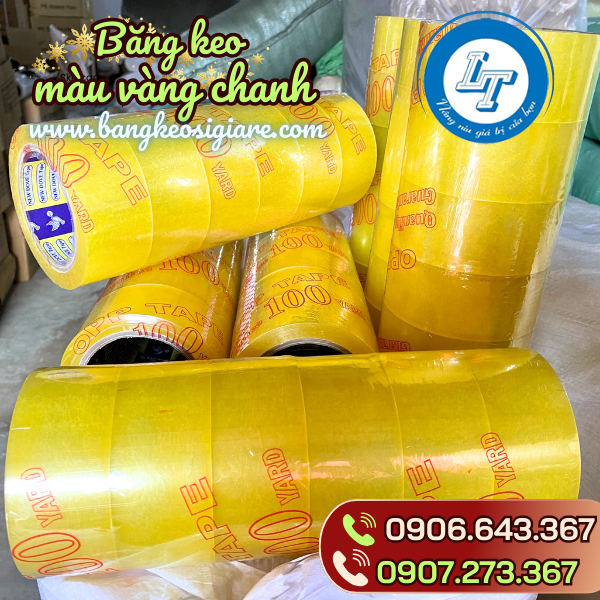 Băng keo vàng chanh 4f8 Băng keo vàng chanh 4f8