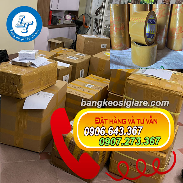 GIÁ SIÊU RẺ BĂNG KEO VÀNG CHANH, VÀNG ĐỤC 4F8 băng keo vàng đục dán thùng