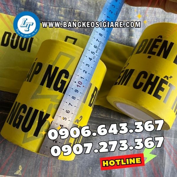 NƠI LẤY SỈ CUỘN BĂNG CẢNH BÁO NGUY HIỂM CÁP NGẦM băng rào cảnh báo cáp ngầm 15cm