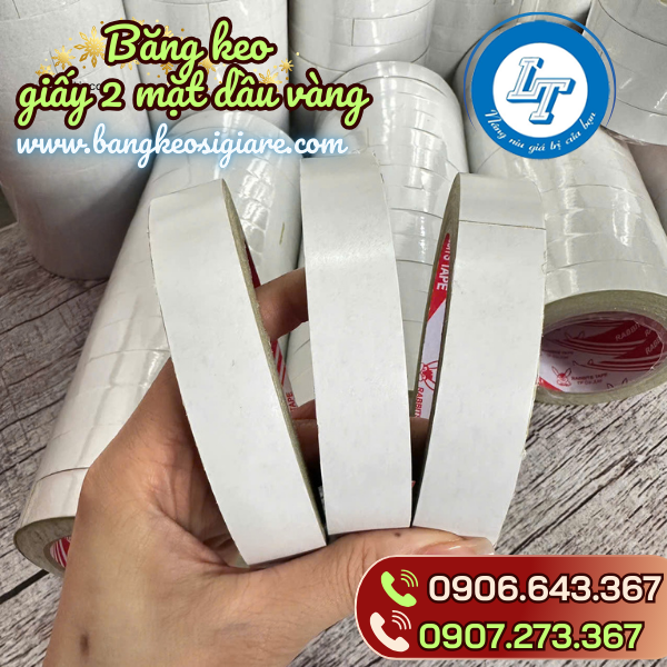 Phân phối băng keo 2 mặt dầu vàng giá siêu rẻ Phân phối băng keo 2 mặt dầu vàng giá siêu rẻ