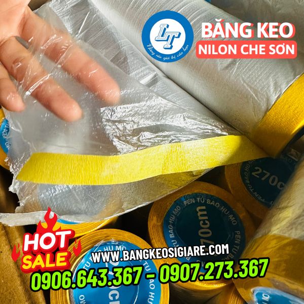 Mua sỉ băng keo nilon che sơn rẻ nhấ cấu tạo băng keo che sơn chắn bụi