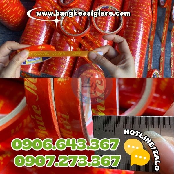 Băng keo chúc mừng năm mới bản 12mm, 24mm đón Tết Băng keo chúc mừng năm mới