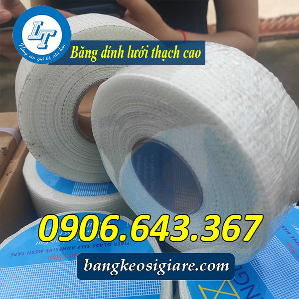 Kho xưởng băng dính lưới thạch cao giá rẻ cuộn băng dính lưới thạch cao