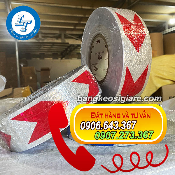 CUỘN DÁN PHẢN QUANG GIÁ RẺ TẠI HCM cuộn dán phản quang đỏ trắng