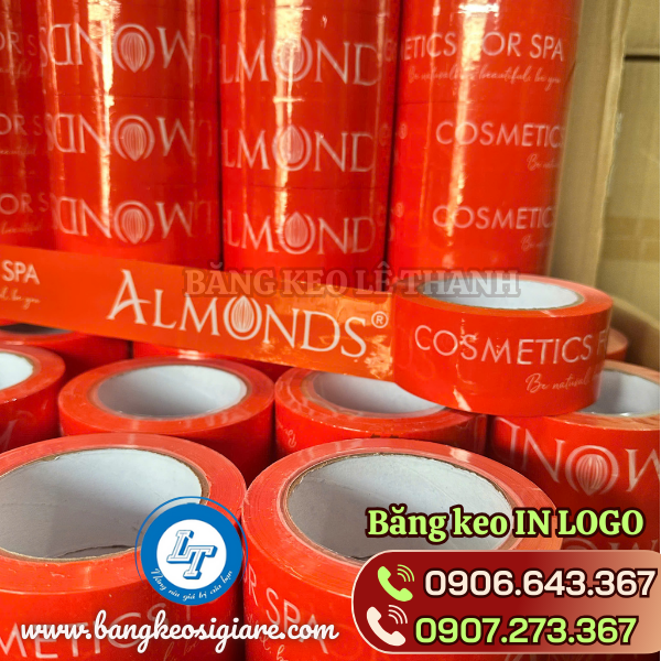 Băng keo in thương hiệu theo yêu cầu rõ nét Băng keo in thương hiệu theo yêu cầu rõ nét