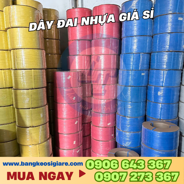 Dây đai nhựa đóng hàng giá sỉ nhiều màu Dây đai nhựa đóng hàng giá sỉ nhiều màu