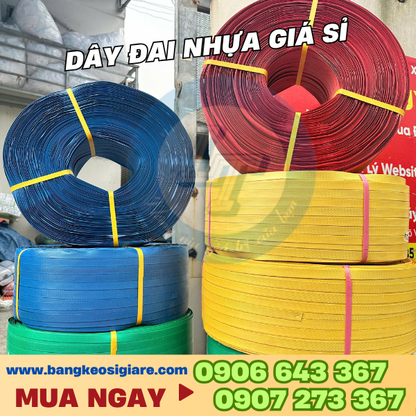 Dây đai nhựa đóng hàng giá sỉ nhiều màu Dây đai nhựa đóng hàng giá sỉ nhiều màu