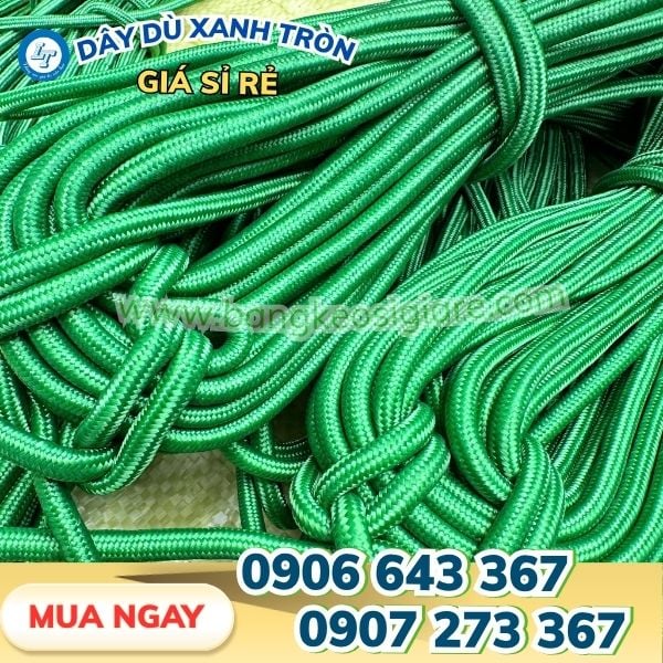 Dây dù tròn xanh nhiều ly, nhiều size giá sỉ sẵn kho Dây dù tròn xanh nhiều ly, nhiều size giá sỉ sẵn kho