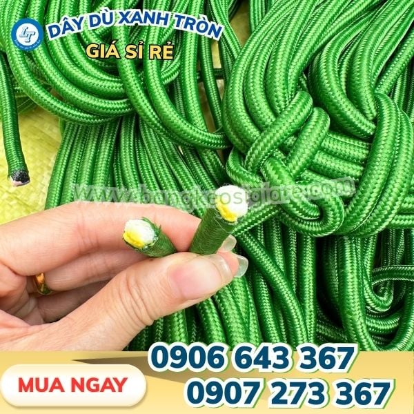 Dây dù tròn xanh nhiều ly, nhiều size giá sỉ sẵn kho Dây dù tròn xanh nhiều ly, nhiều size giá sỉ sẵn kho