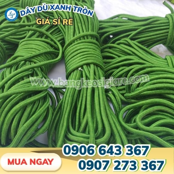 Dây dù tròn xanh nhiều ly, nhiều size giá sỉ sẵn kho Dây dù tròn xanh nhiều ly, nhiều size giá sỉ sẵn kho