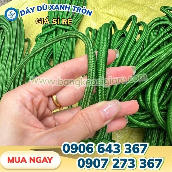 Dây dù tròn xanh nhiều ly, nhiều size giá sỉ sẵn kho Dây dù tròn xanh nhiều ly, nhiều size giá sỉ sẵn kho