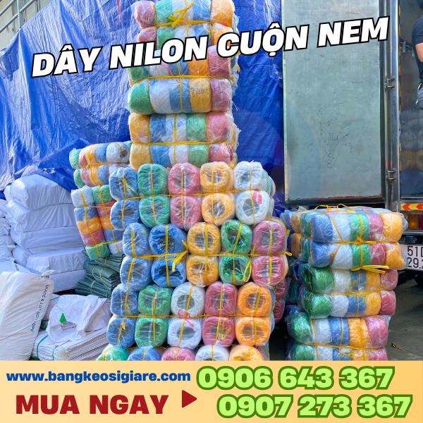 Dây nilon cuộn nem giá sỉ TP.HCM – Dây buộc nem giá rẻ số lượng lớn Dây nilon cuộn nem 10 cuộn/kiện