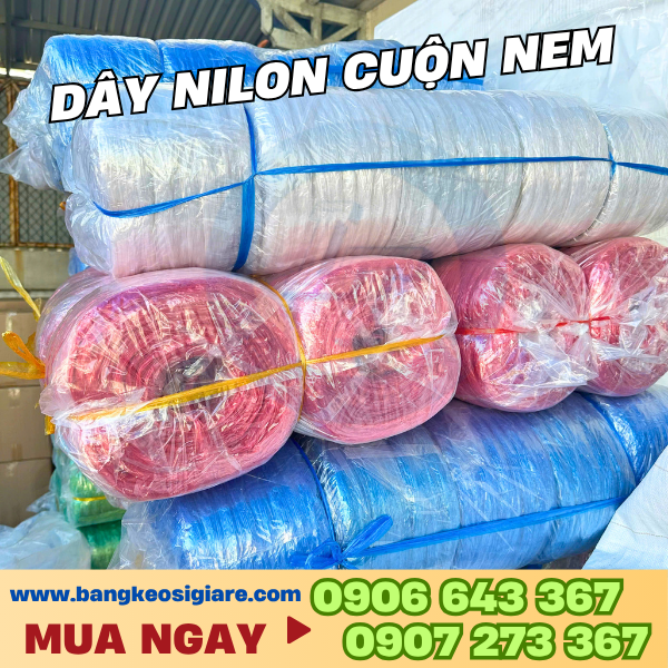 Dây nilon cuộn nem giá sỉ TP.HCM – Dây buộc nem giá rẻ số lượng lớn Dây nilon cuộn nem đa dạng màu sắc