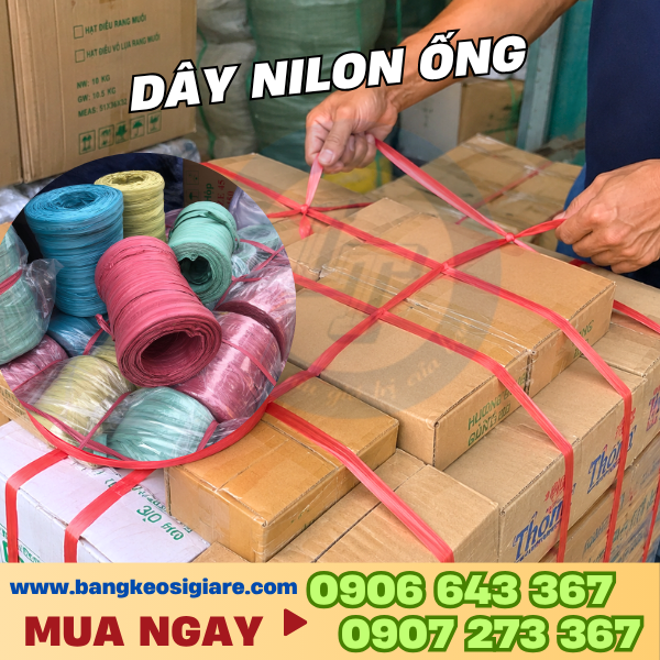 Dây nilon ống buộc hàng giá sỉ TPHCM Dây nilon ống cột hàng chắc chắn