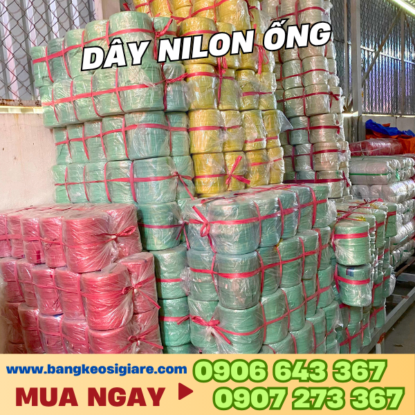 Dây nilon ống buộc hàng giá sỉ TPHCM Dây nilon ống sẵn kho đa dạng màu sắc