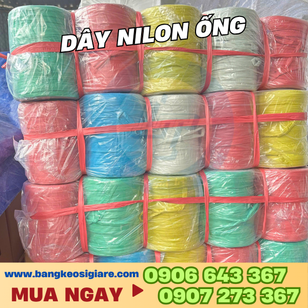 Dây nilon ống buộc hàng giá sỉ TPHCM Dây nilon ống đa dạng màu sắc