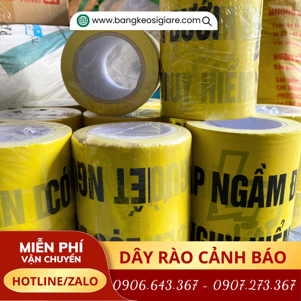 Dây rào cảnh báo khổ rộng 10cm Dây rào cảnh báo khổ rộng 10cm