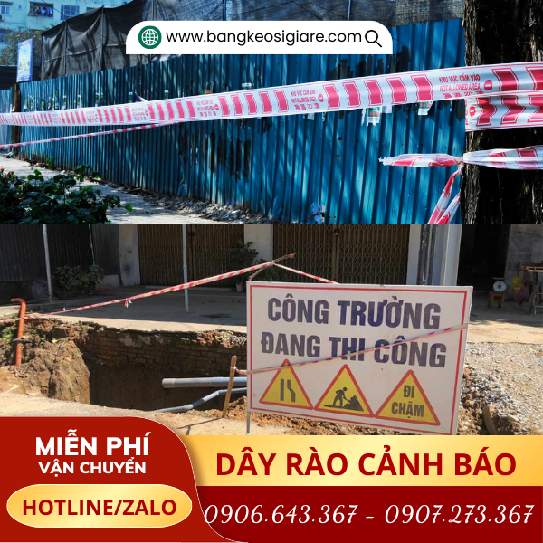 Ứng dụng băng rào cảnh báo cho khu vực nguy hiểm Ứng dụng băng rào cảnh báo cho khu vực nguy hiểm