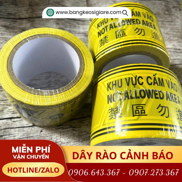 Dây rào cảnh báo đóng thành từng cuộn có bọc ngoài bảo vệ Dây rào cảnh báo đóng thành từng cuộn có bọc ngoài bảo vệ