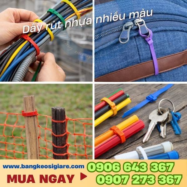 Dây thít nhựa 100 sợi nhiều size giá sỉ Ứng dụng dây rút nhựa đa dạng trong đời sống