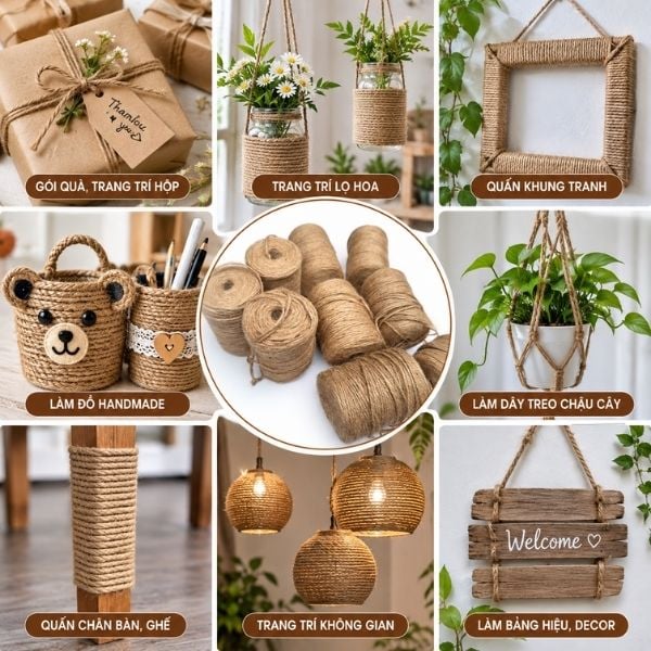 Dây thừng trang trí handmade giá sỉ nhiều kích thước Dây thừng trang trí handmade giá sỉ nhiều kích thước